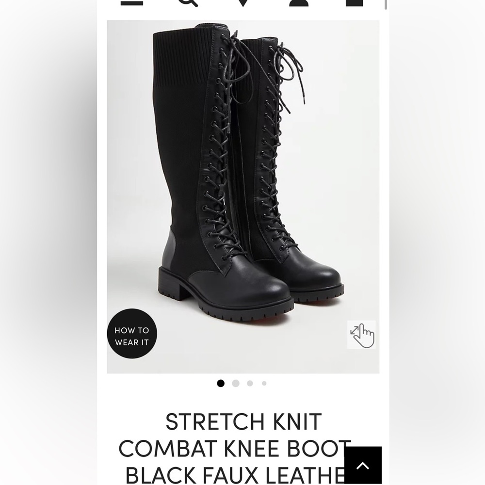 Torrid knee high lace up boots new